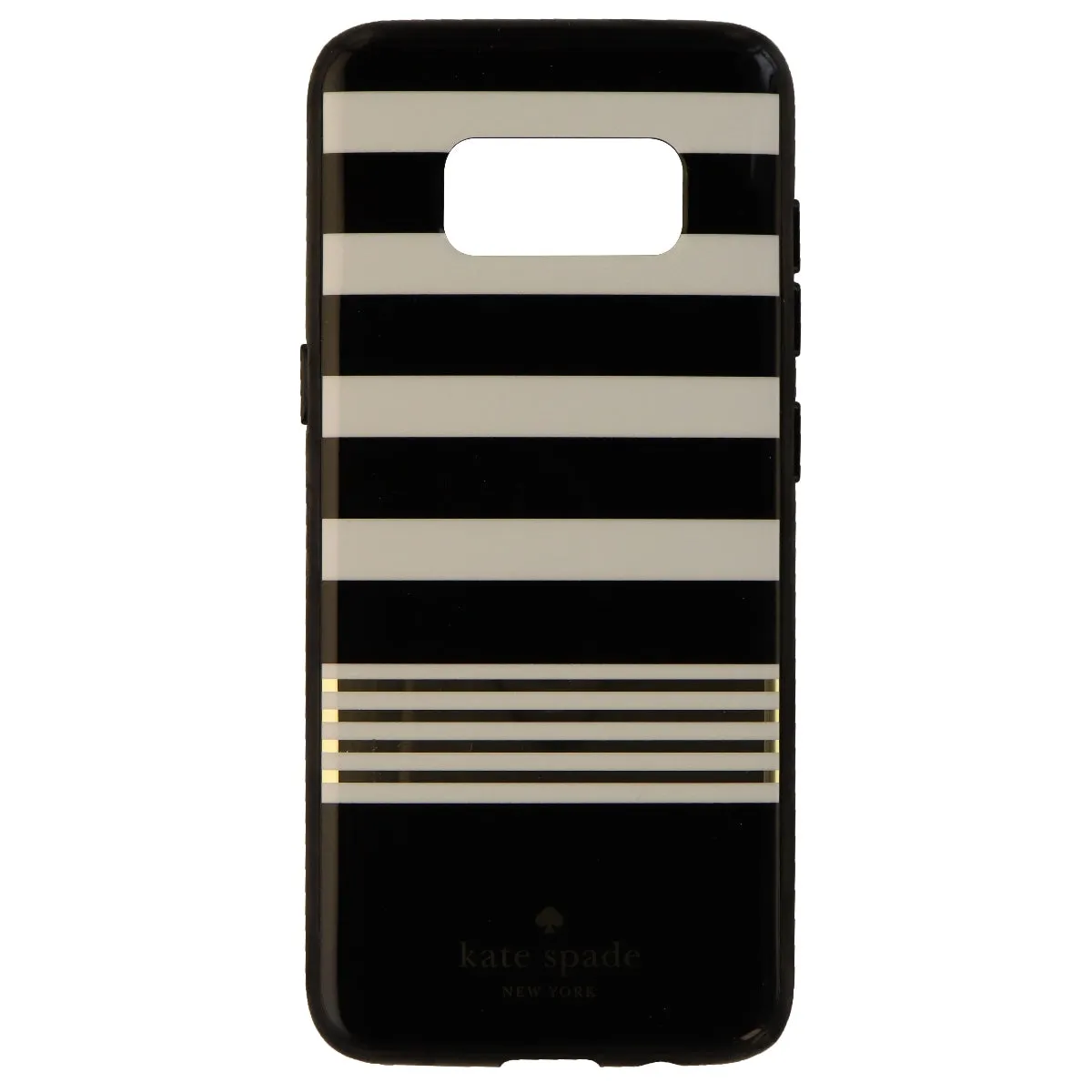 Kate Spade New York Hardshell Case for Galaxy S8 - Black White Gold Stripes