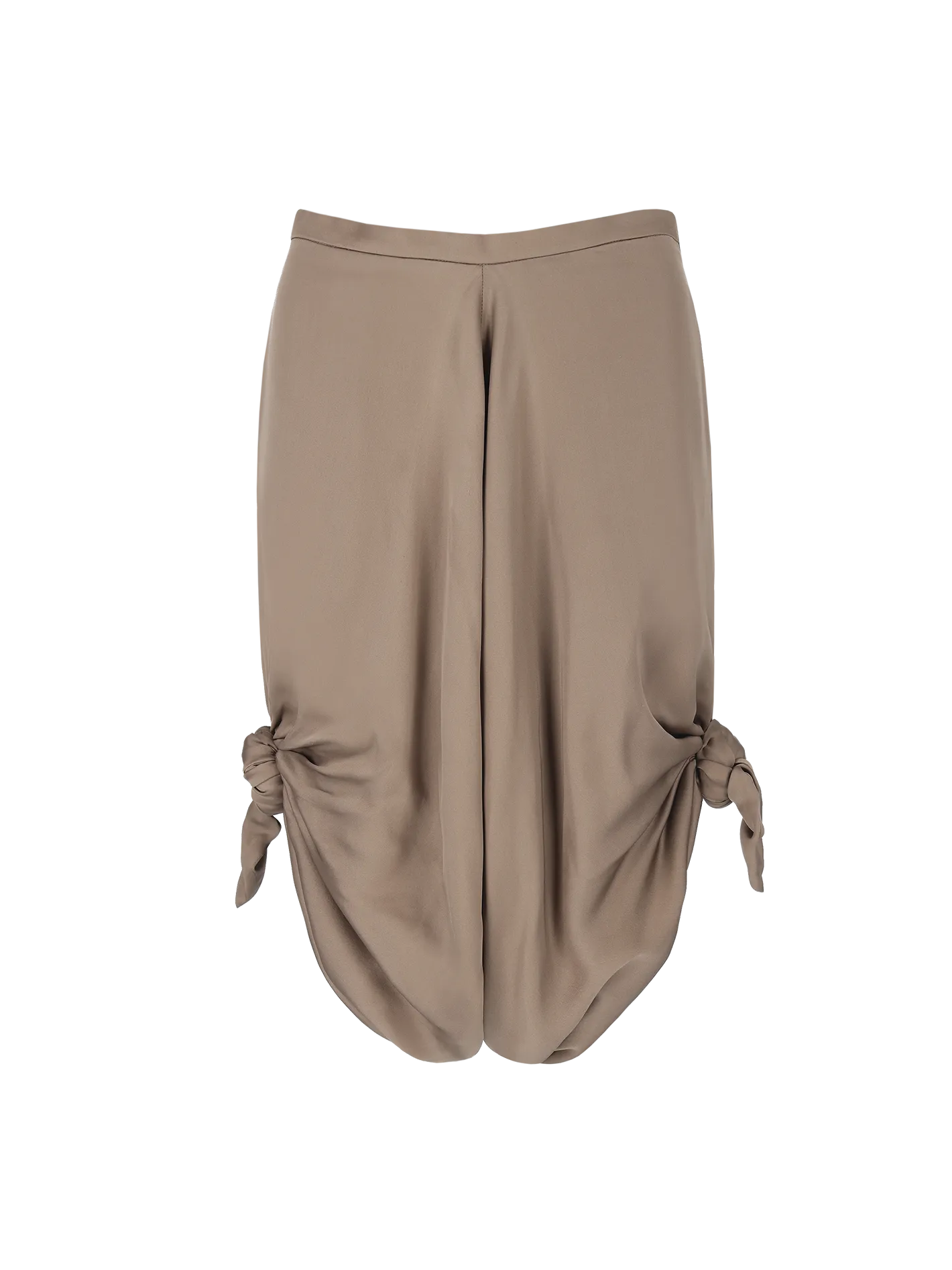 knotted knee-length silk culottes