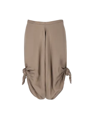 knotted knee-length silk culottes