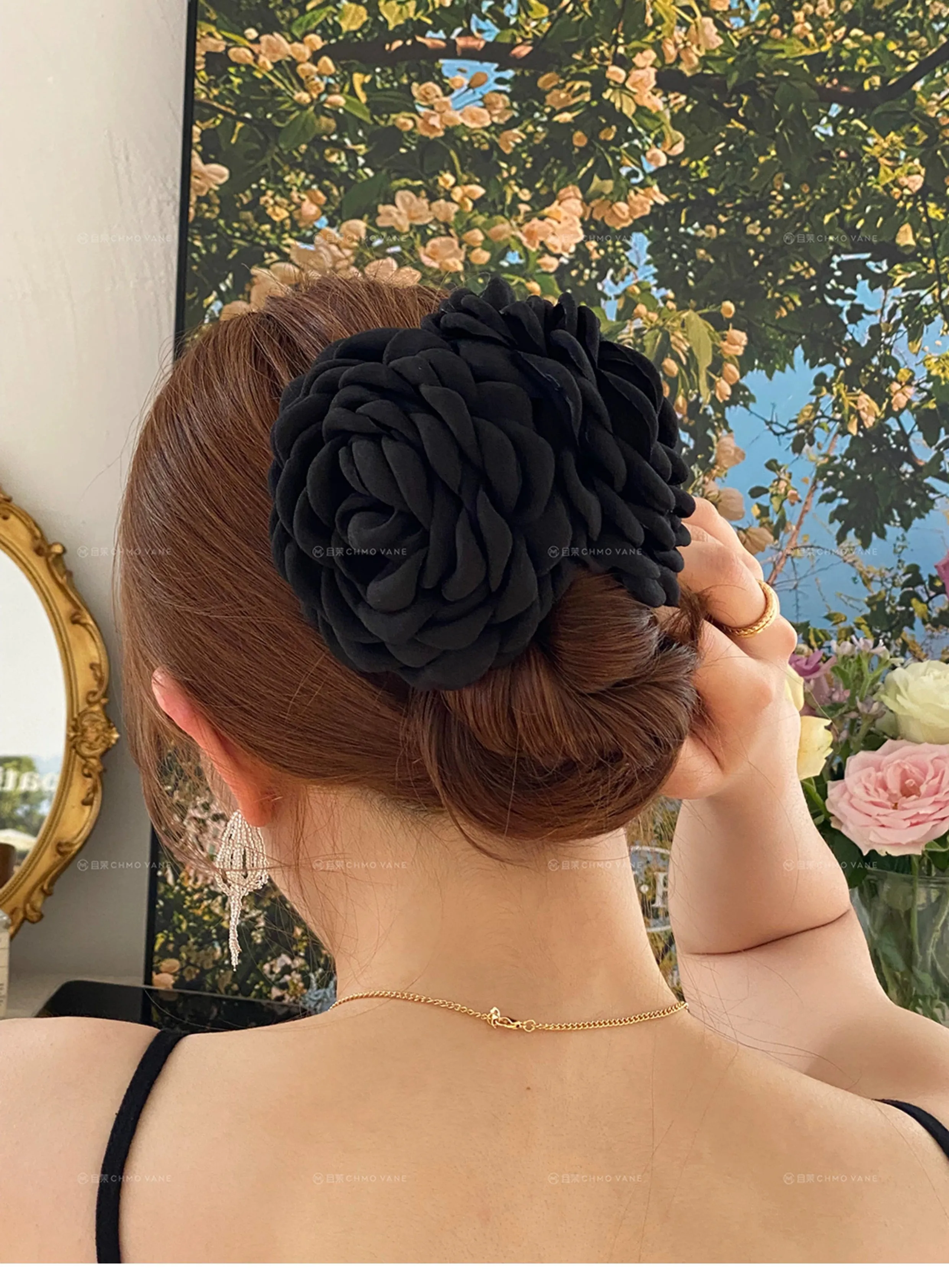 Large Flower Hair Clips