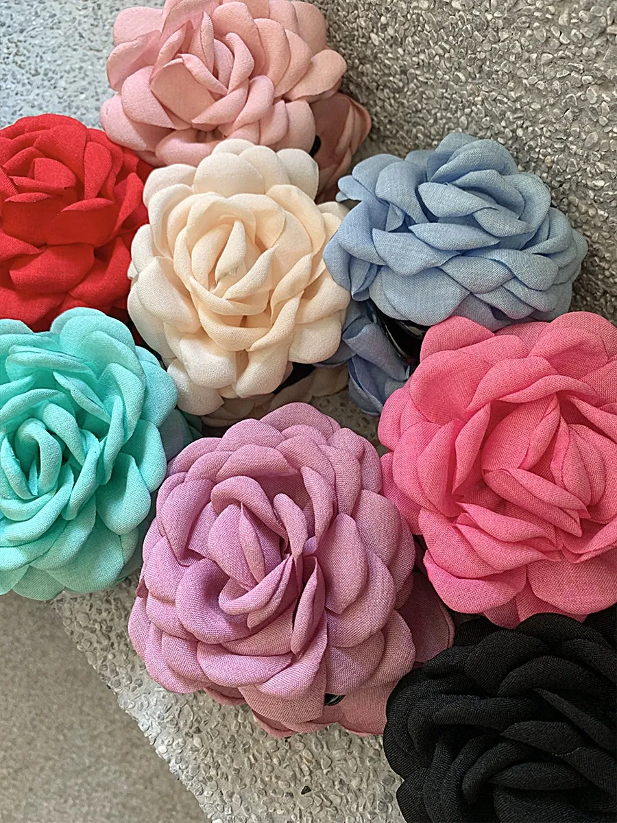 Large Flower Hair Clips