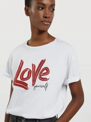 Love Yourself Print T-shirt