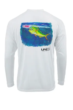 LPG Apparel Co. Screamin' Mahi  Rashguard LS Performance UPF 50 Unisex T-Shirt