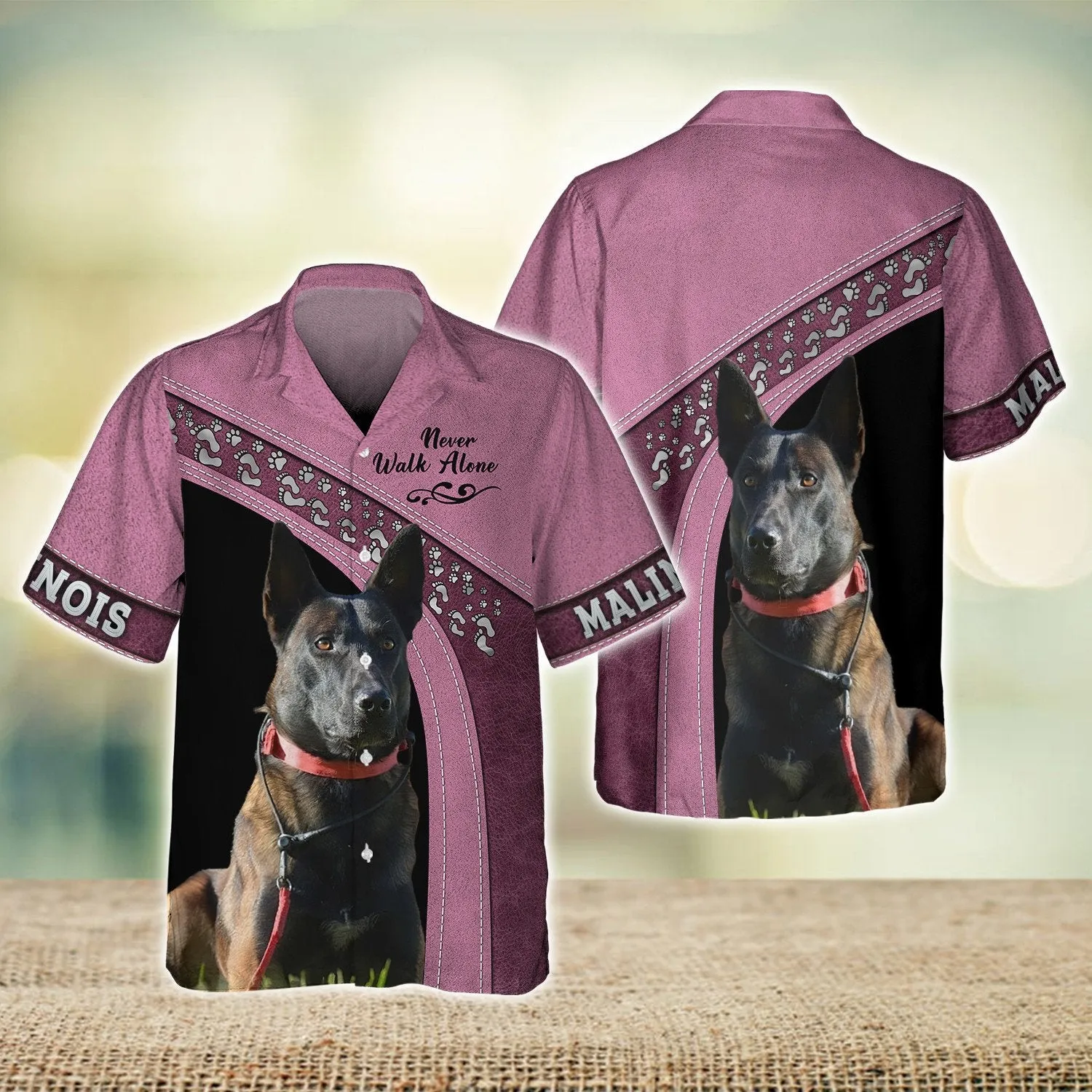 Malinois Love Never Walk Alone Love 3D Full Print Shirts, Shirt For Dog Lovers, Dog Memorial Gifts for loss of Dog