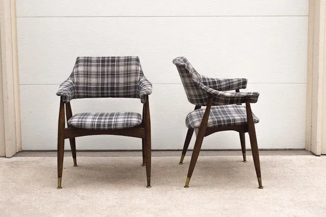 MCM Plaid Bar Chairs