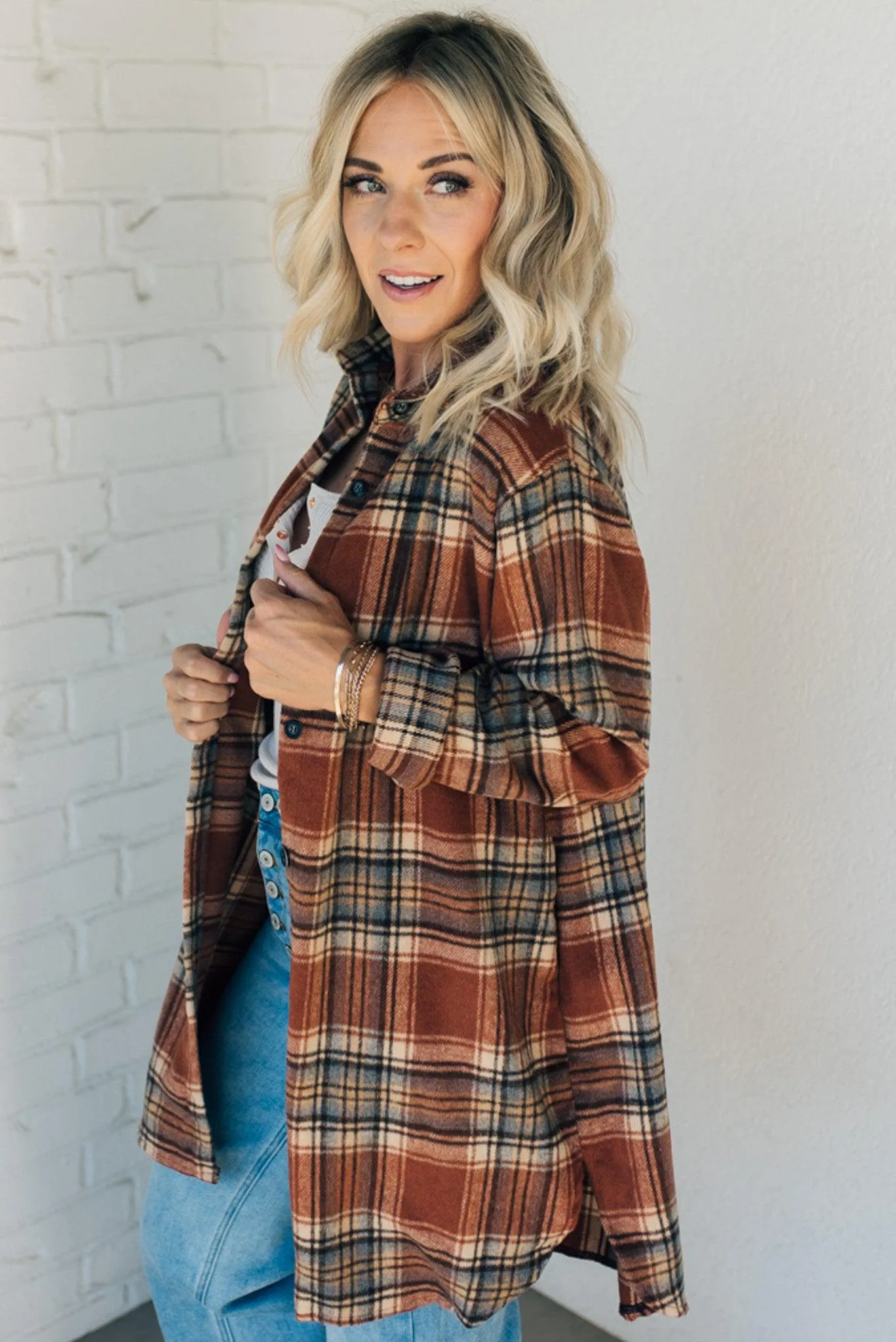 Mid Length Classic Plaid Shacket