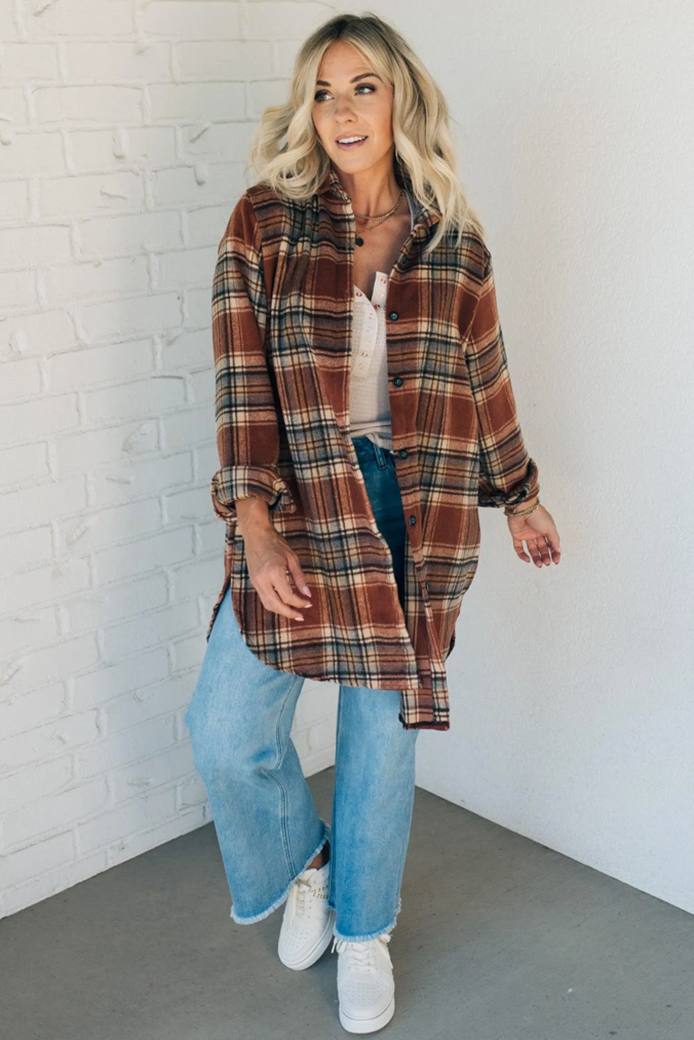 Mid Length Classic Plaid Shacket