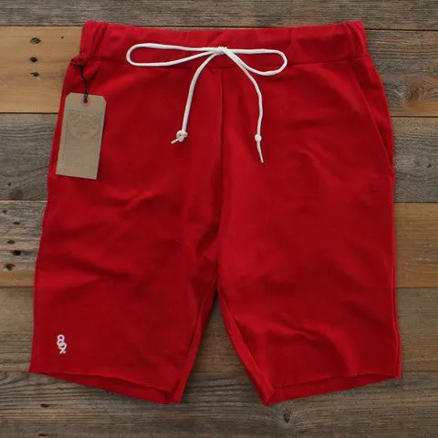 Mini Keys Cut Off Shorts Bright Red