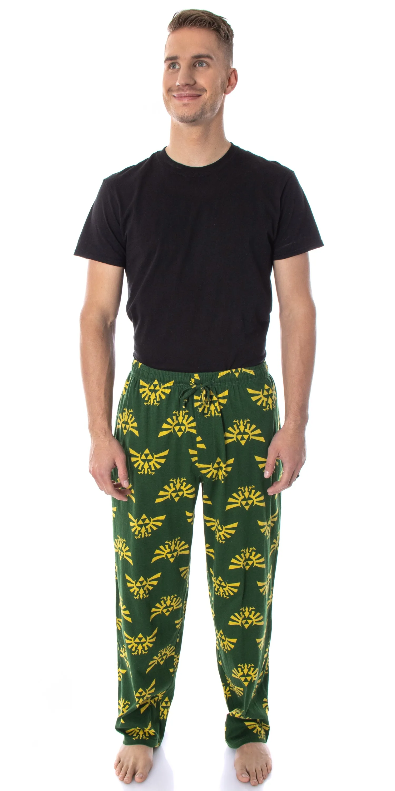 Nintendo Men's The Legend of Zelda Hyrule Crest Soft Touch Cotton Pajama Pants