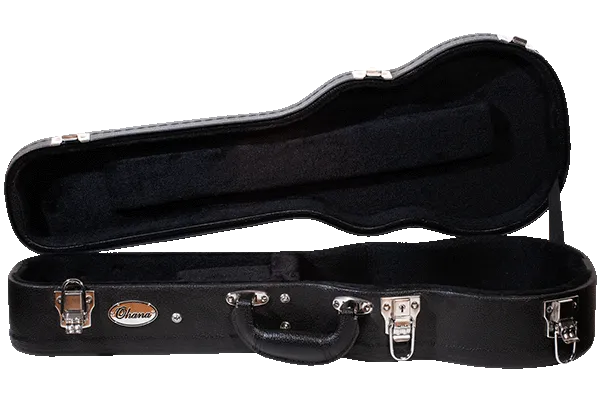 Ohana BEM-24 Black Concert Ukulele Hardshell Case