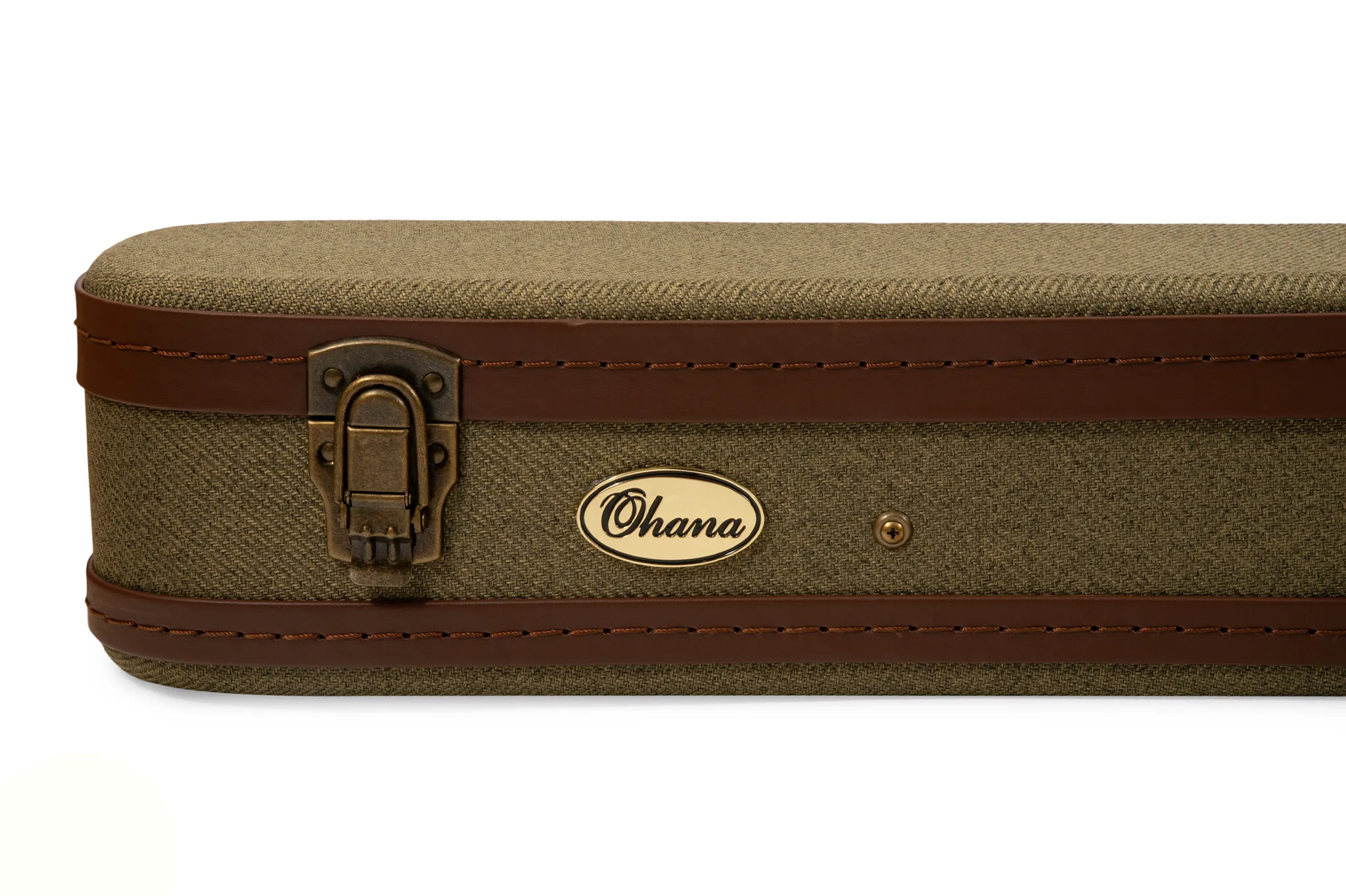 Ohana UOT-31 Olive Twill Baritone Ukulele Hardshell Case