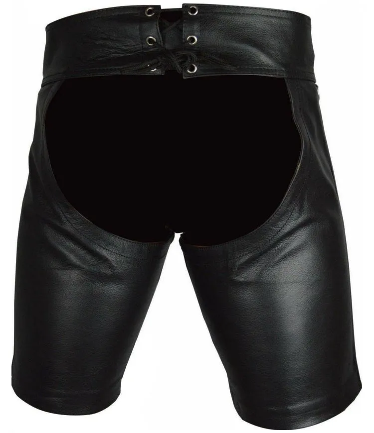 Original Cowhide Leather Chaps Shorts