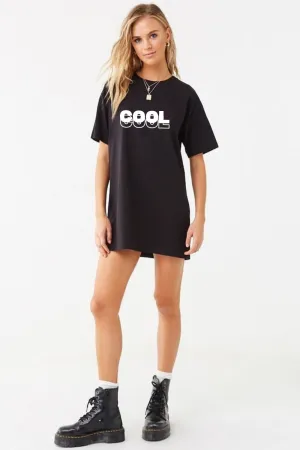 Oversized Printed T-shirt Mini Dress