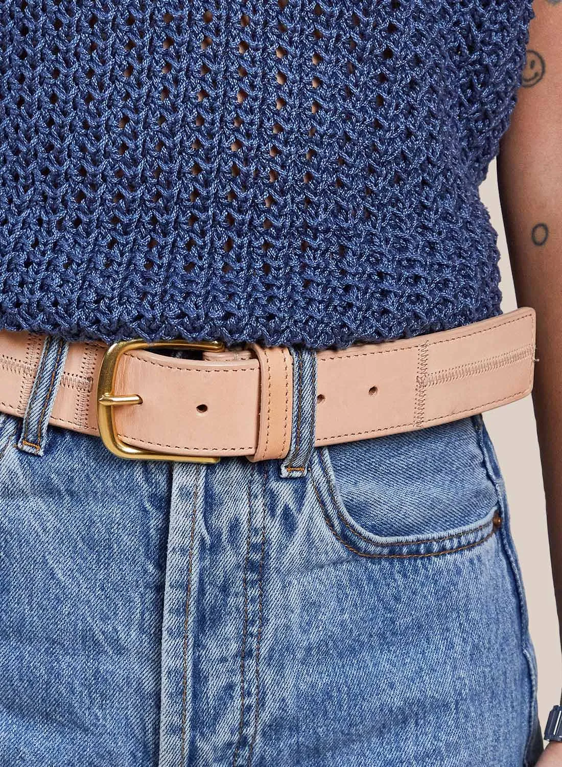 Patchwork Belt - Veg Tan