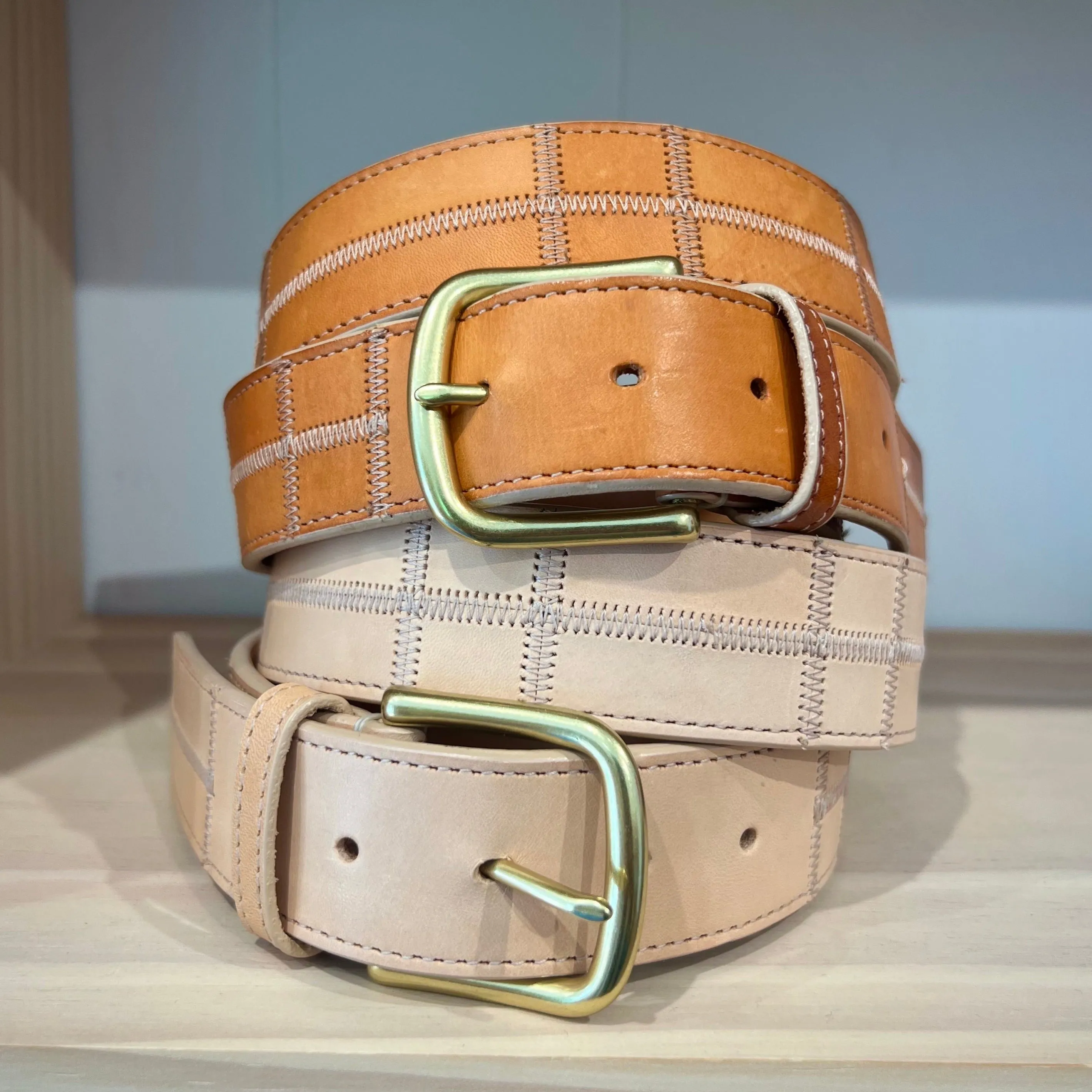 Patchwork Belt - Veg Tan