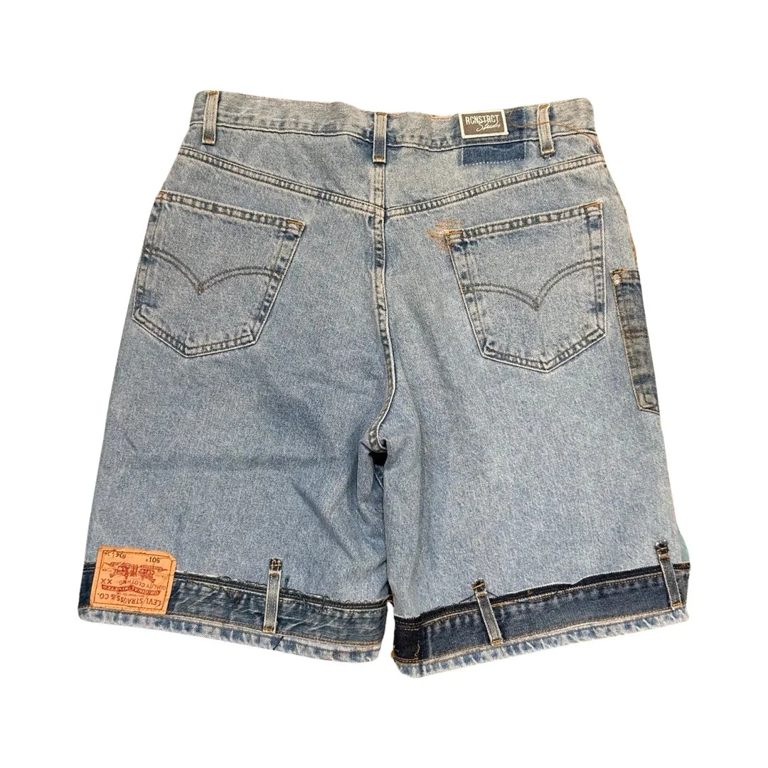 Patchwork Detail Denim Shorts