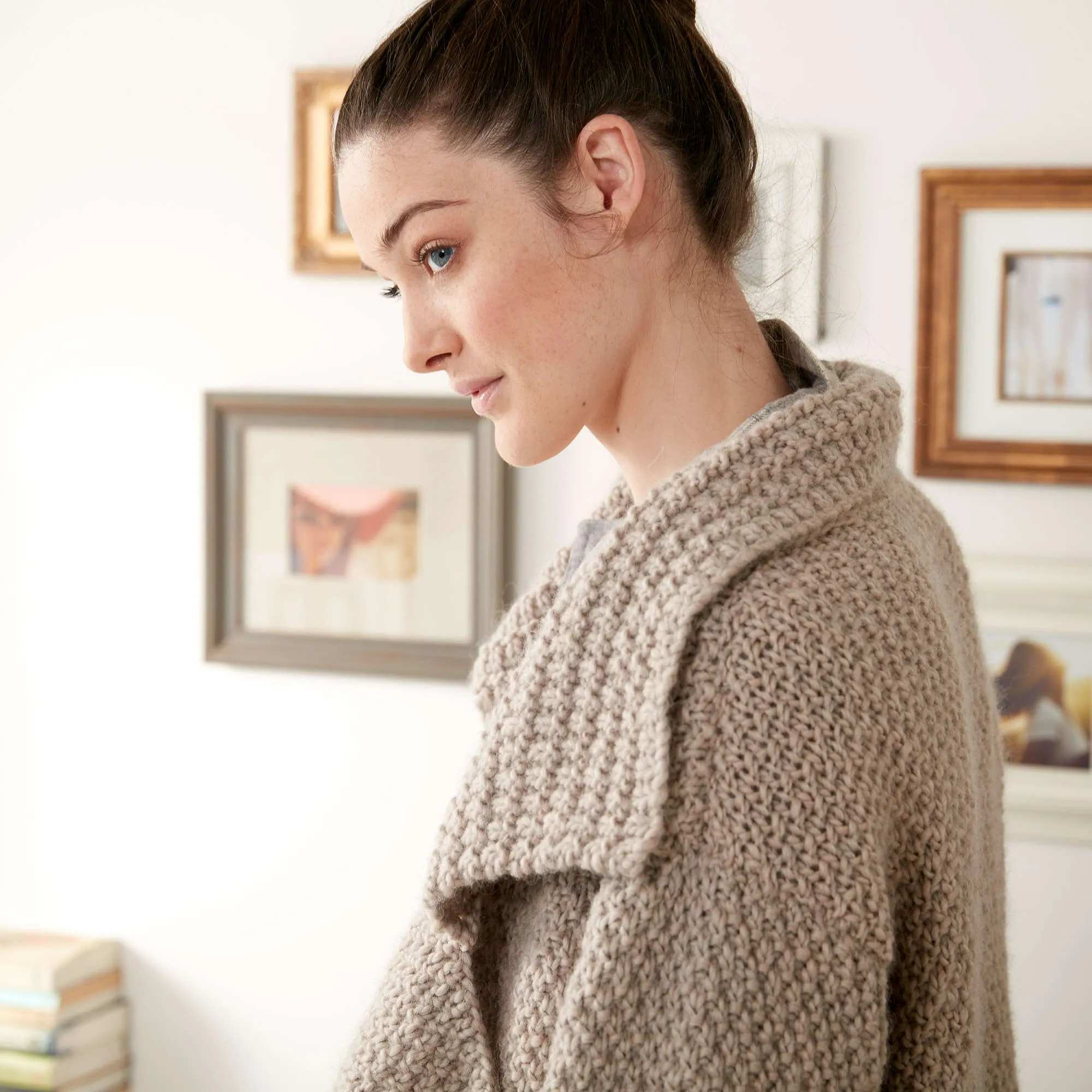 Patons Lapel Knit Cardigan