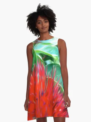 "Liko Lehua" A Line Dress