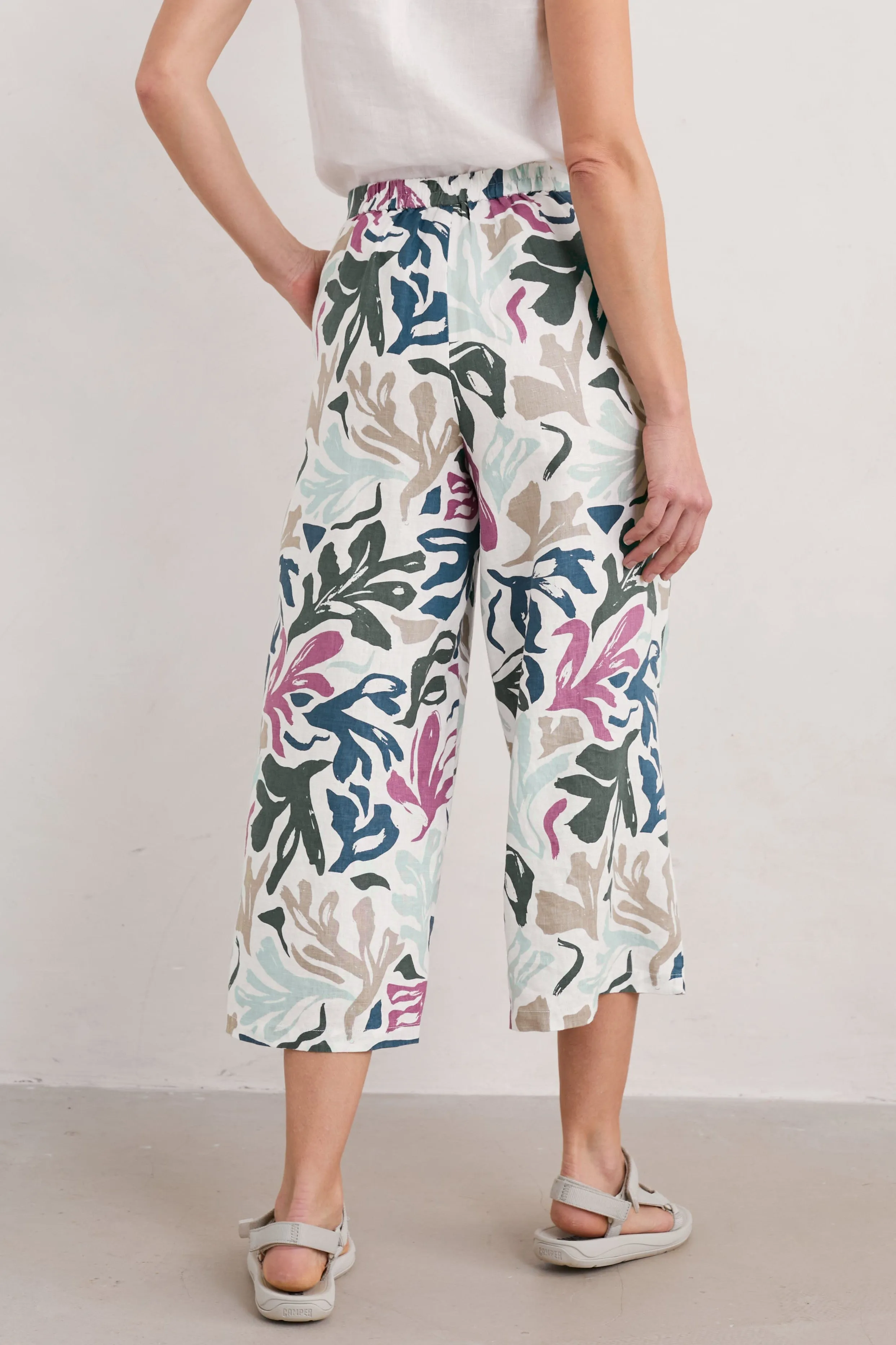 Seasalt Peaceful Haven Culottes - Sea Frond Chalk