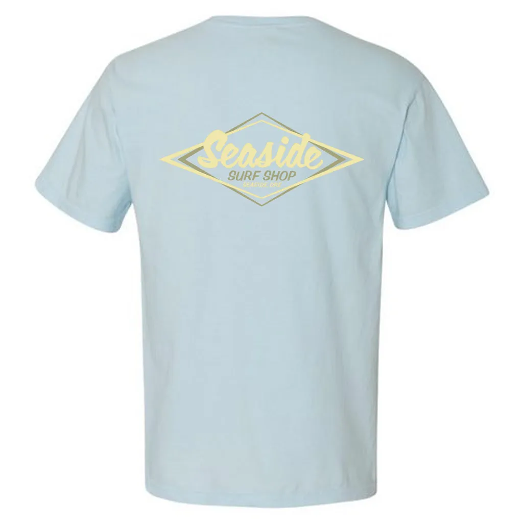 Seaside Surf  Garment Dyed Vintage Logo S/S Tee - Powder