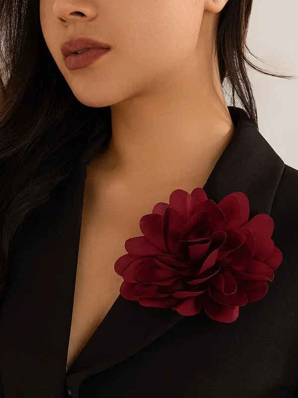 Three-Dimensional Flower Brooch Accessories