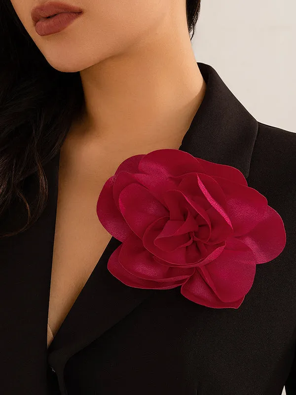 Three-Dimensional Flower Brooch Accessories