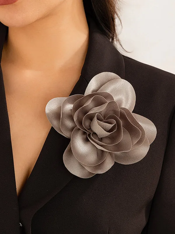 Three-Dimensional Flower Brooch Accessories