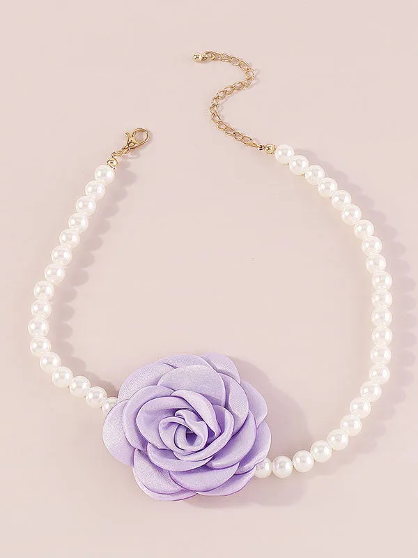 Three-Dimensional Flower Necklaces Accessories