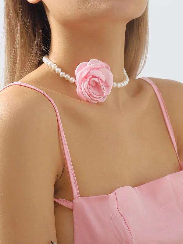 Three-Dimensional Flower Necklaces Accessories