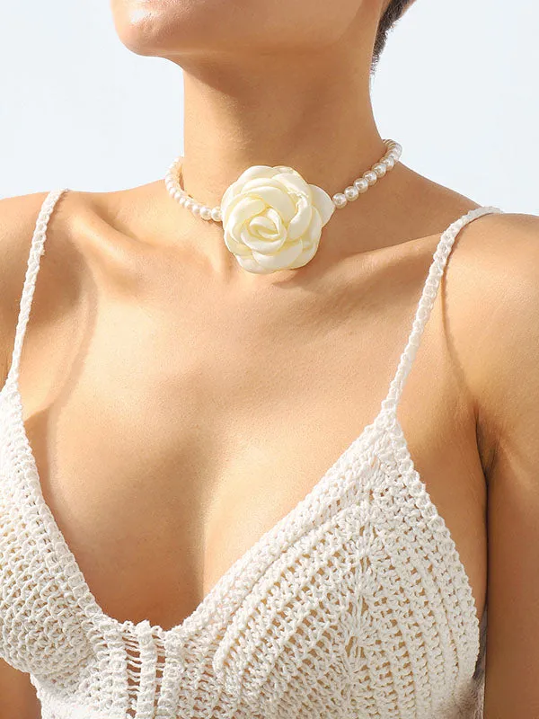 Three-Dimensional Flower Necklaces Accessories