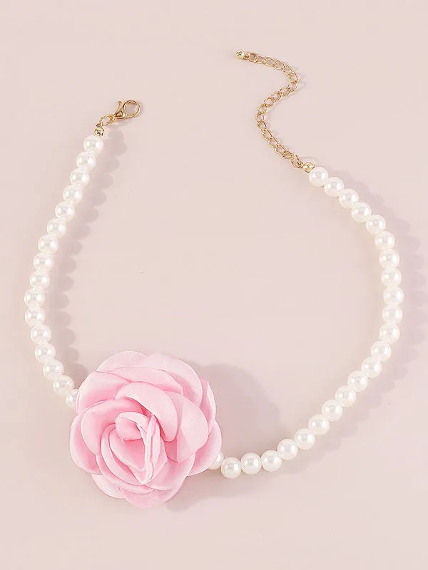 Three-Dimensional Flower Necklaces Accessories