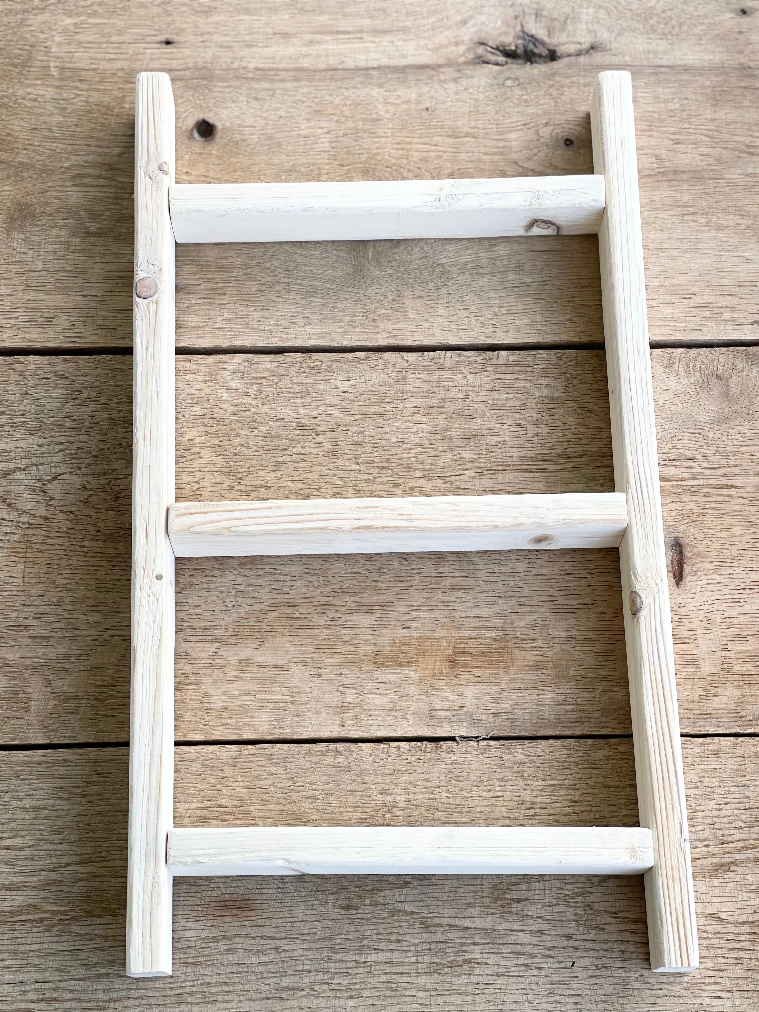 Unfinished Decorative Wood Ladder