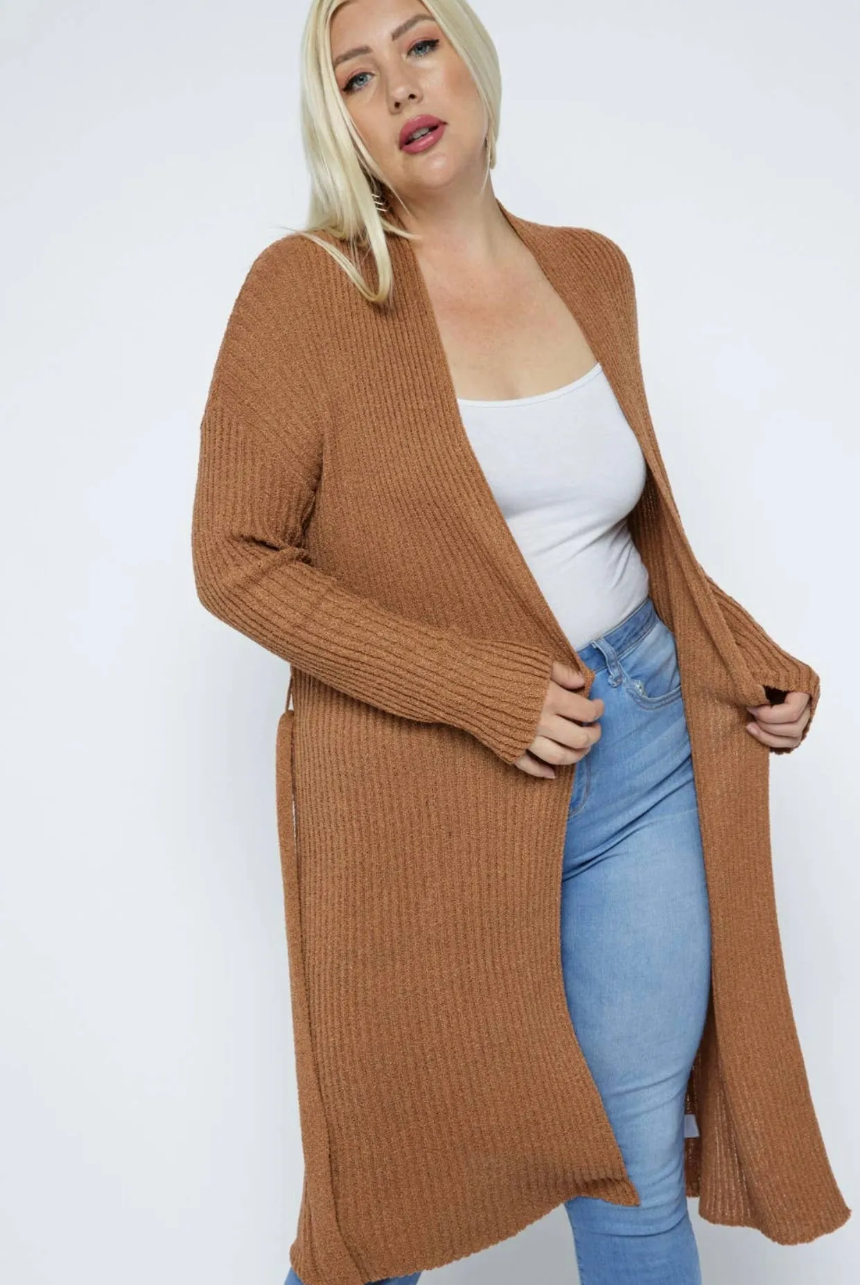 Women's Cardigan Belted Sweater