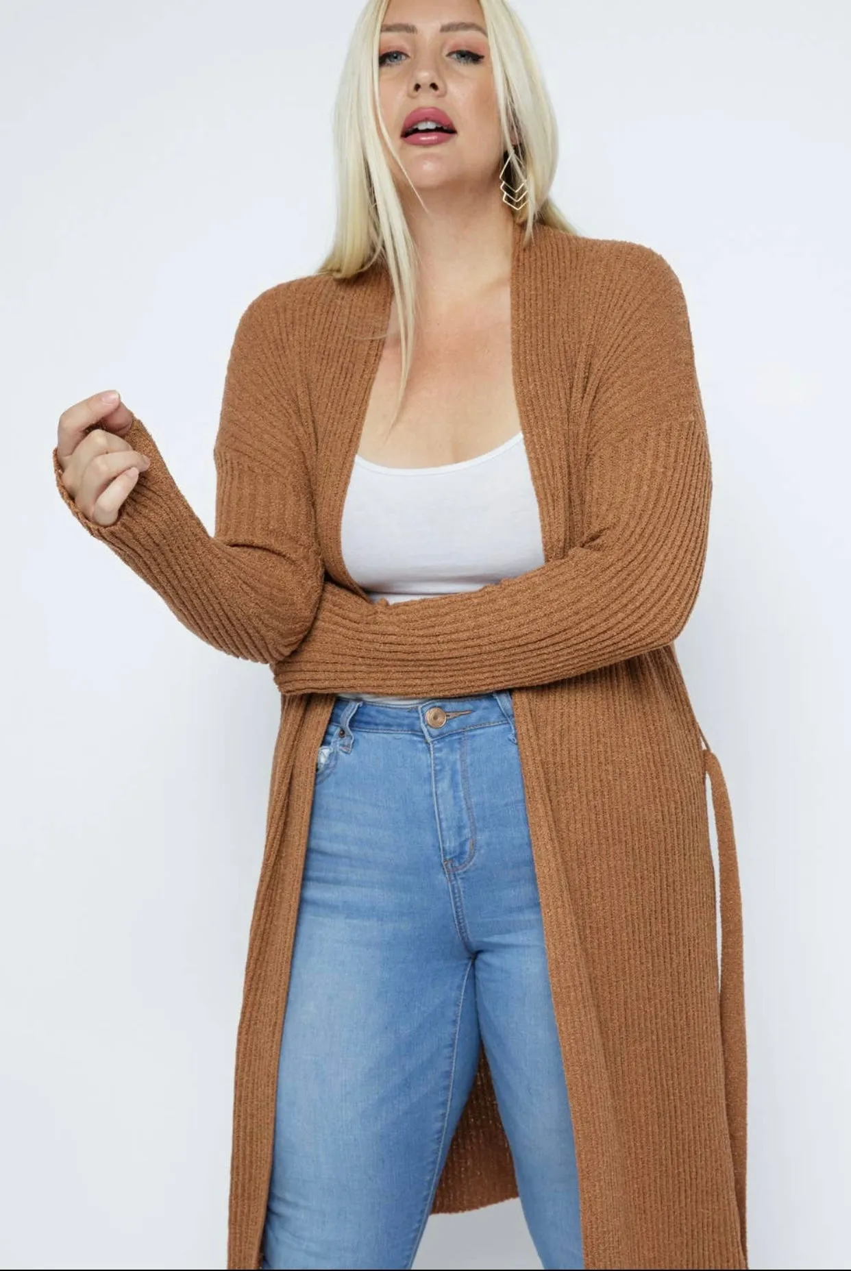 Women's Cardigan Belted Sweater