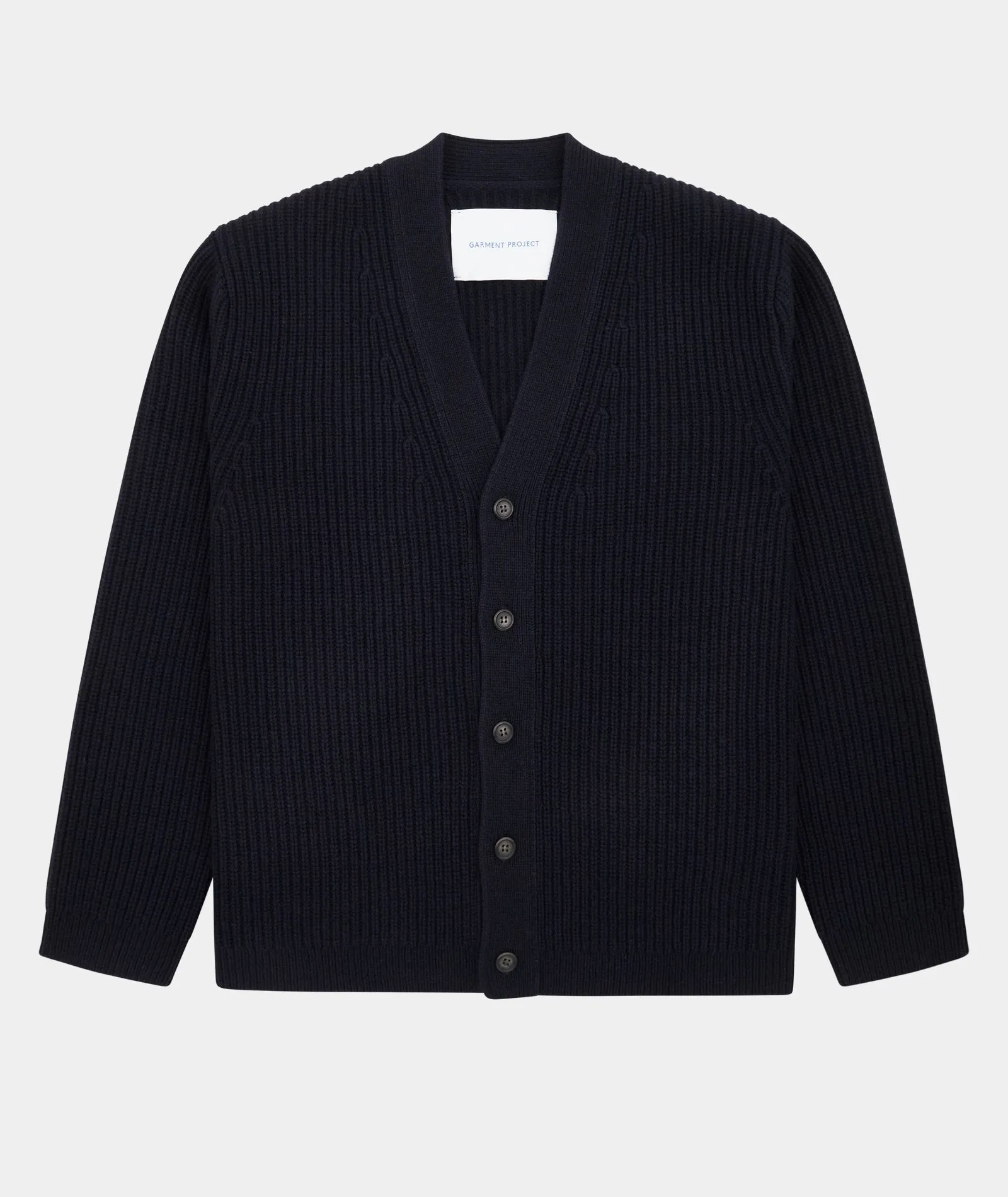 Wool Knit Cardigan - Navy