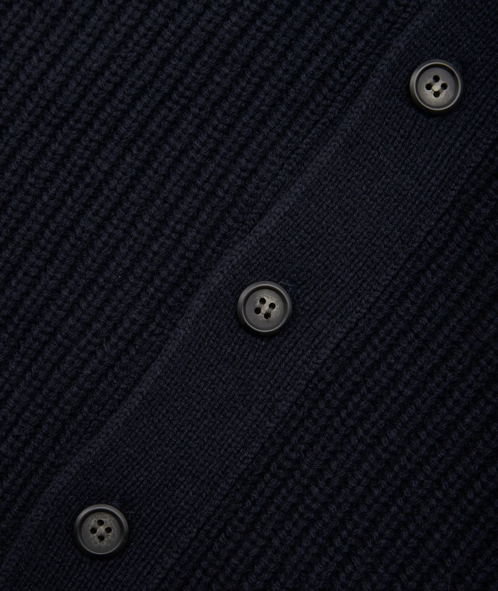 Wool Knit Cardigan - Navy