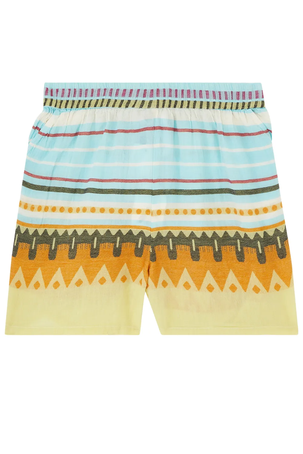 Zakar Shorts in Serifos Aqua/Lemon